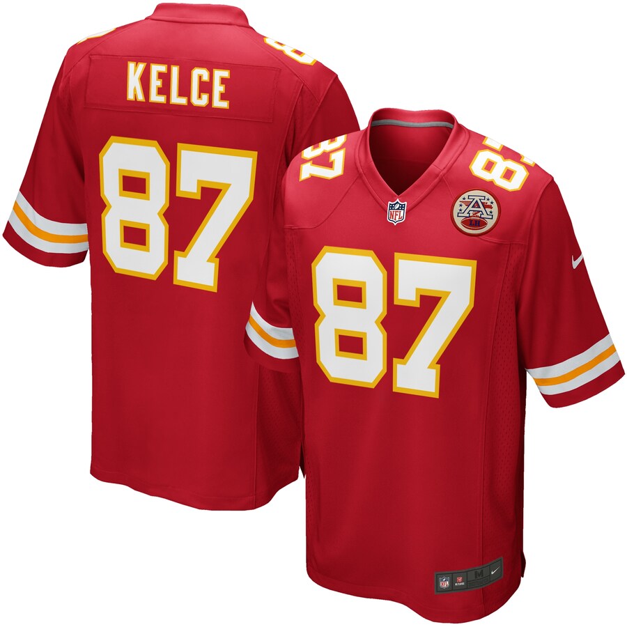 Kansas City Chiefs Travis Kelce NFL jersey front view