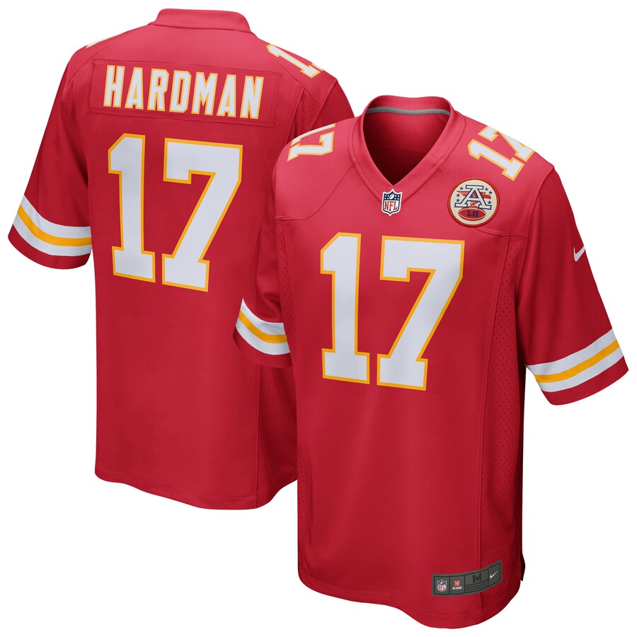Kansas City Chiefs Mecole Hardman NFL jersey front view