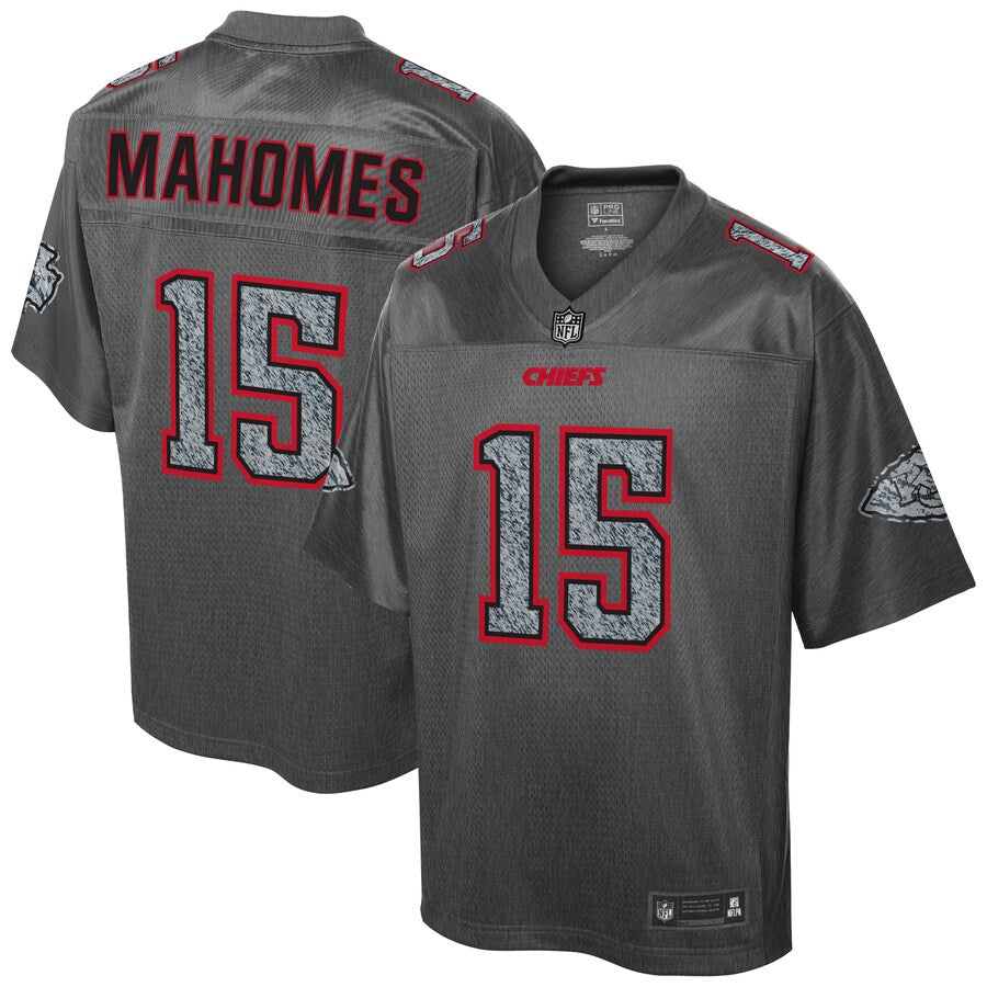 Kansas City Chiefs Patrick Mahomes Heather Static Fashion NFL jersey front view