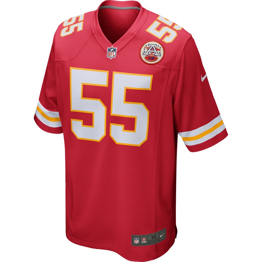 Kansas City Chiefs Frank Clark NFL jersey front view