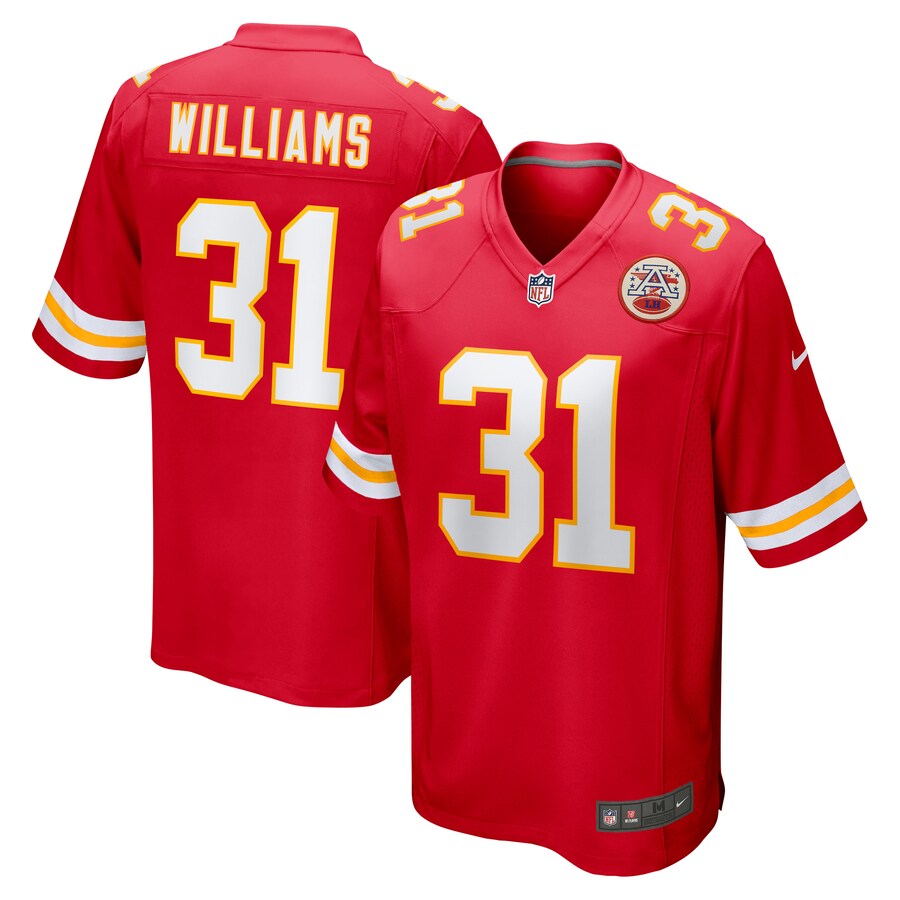 Kansas City Chiefs Darrel Williams NFL jersey front view