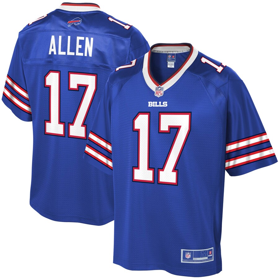Buffalo Bills Josh Allen Logo NFL jersey front view