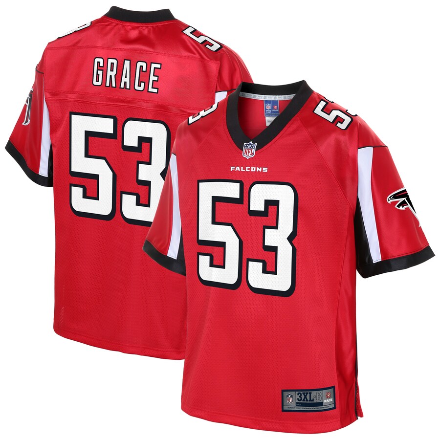 Atlanta Falcons Jermaine Grace Big Tall NFL jersey front view