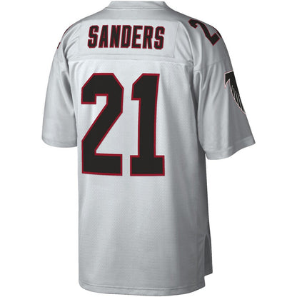 Atlanta Falcons Deion Sanders Platinum 100 Legacy NFL jersey front view