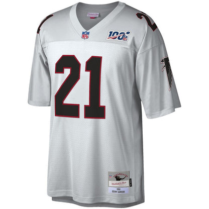 Atlanta Falcons Deion Sanders Platinum 100 Legacy NFL jersey front view