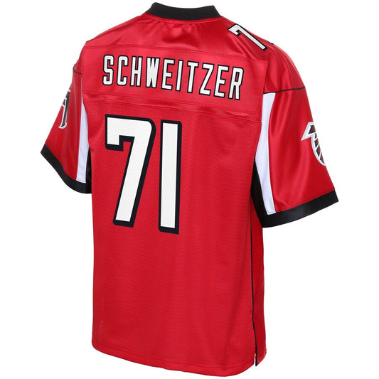 Atlanta Falcons Wes Schweitzer Big Tall NFL jersey front view