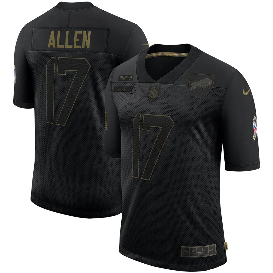 Buffalo Bills Josh Allen Salute To Service NFL jersey front view