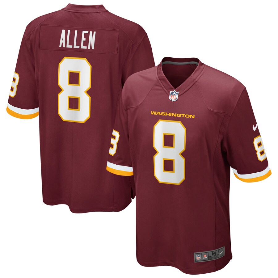 Washington Football Team Kyle Allen NFL jersey front view