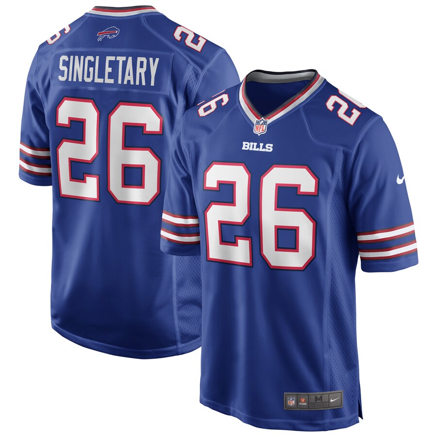 Buffalo Bills Devin Singletary NFL jersey front view