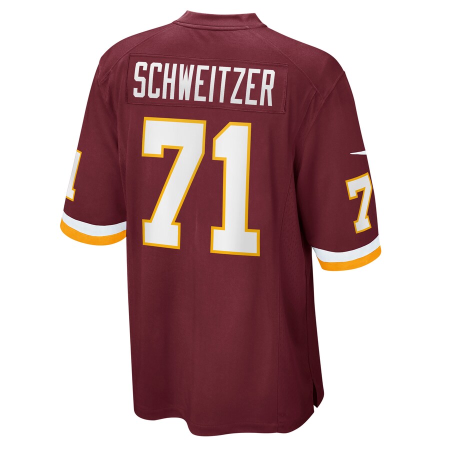 Washington Football Team Wes Schweitzer NFL jersey front view