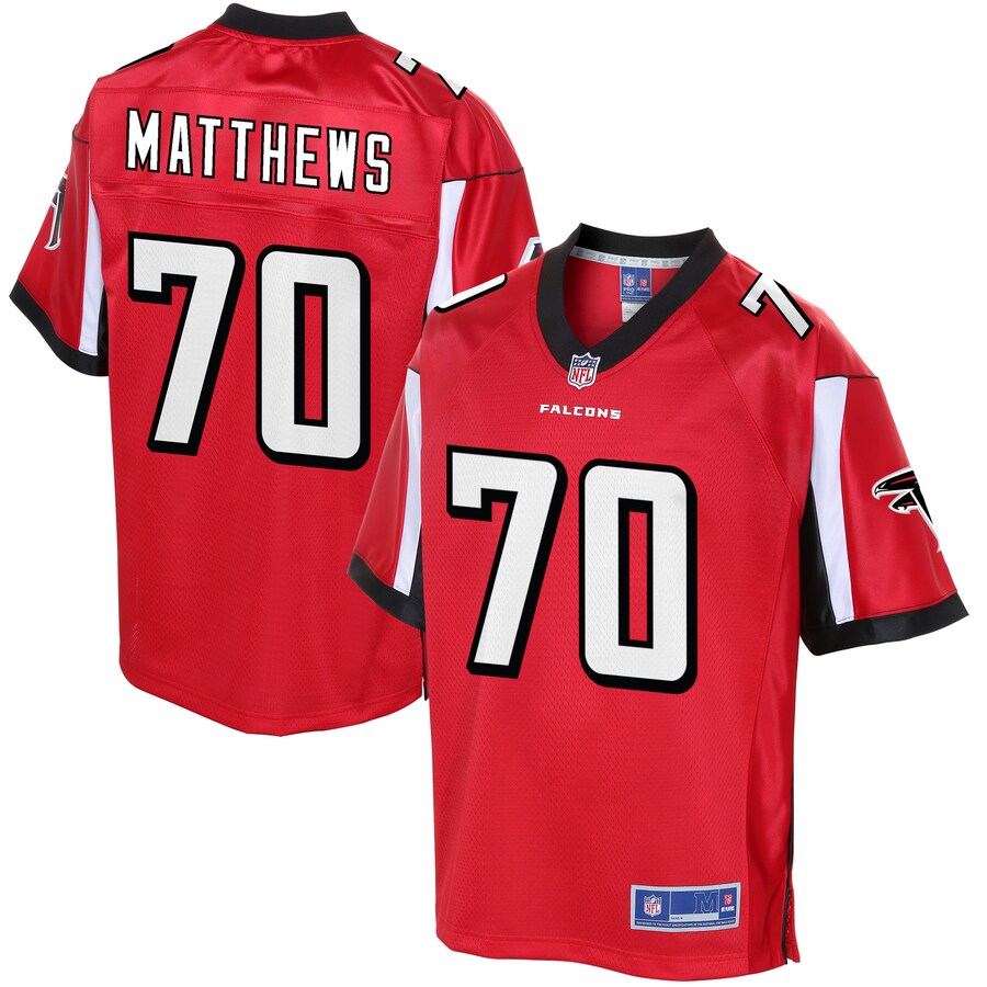 Atlanta Falcons Jake Matthews Big Tall NFL jersey front view
