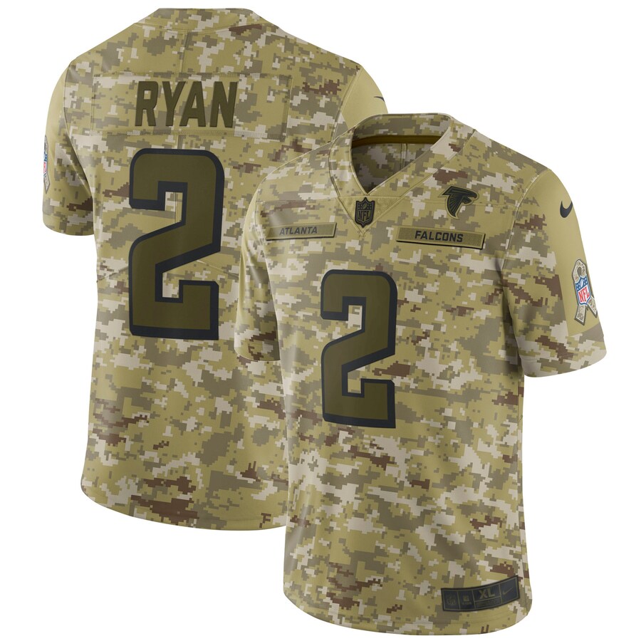 Atlanta Falcons Matt Ryan Camo Salute To NFL jersey front view