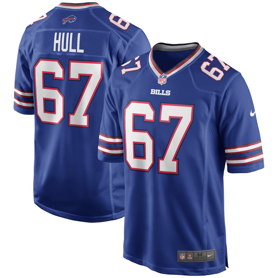 Buffalo Bills Kent Hull NFL jersey front view