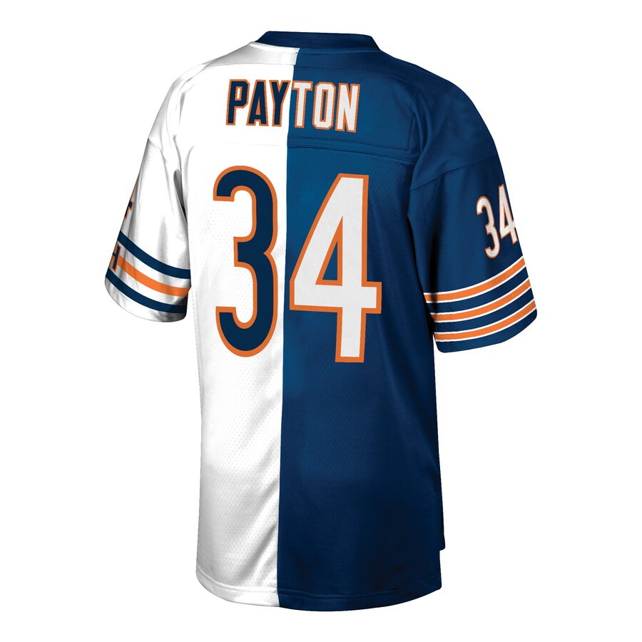 Chicago Bears Walter Payton Navywhite Split NFL jersey front view