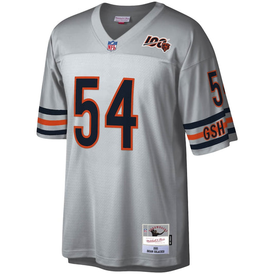 Chicago Bears Brian Urlacher Platinum 100 Legacy NFL jersey front view