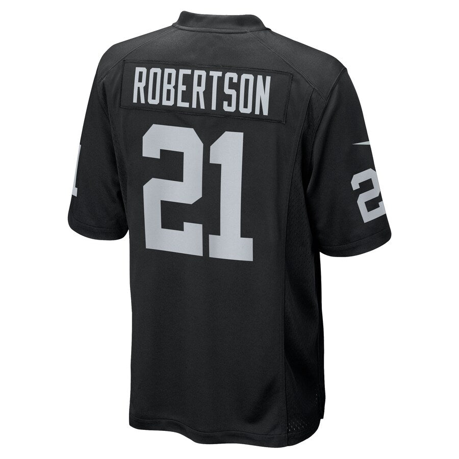 Las Vegas Raiders Amik Robertson NFL jersey front view