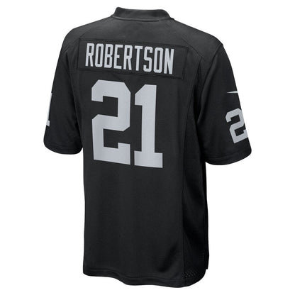 Las Vegas Raiders Amik Robertson NFL jersey front view