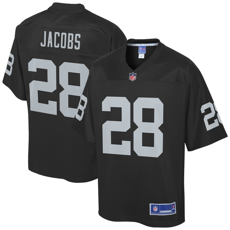 Las Vegas Raiders Josh Jacobs Logo NFL jersey front view