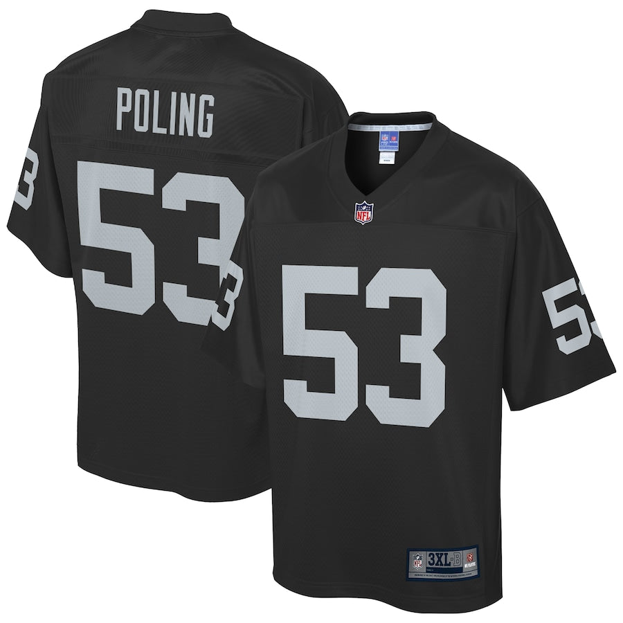 Las Vegas Raiders Quentin Poling Big Tall NFL jersey front view