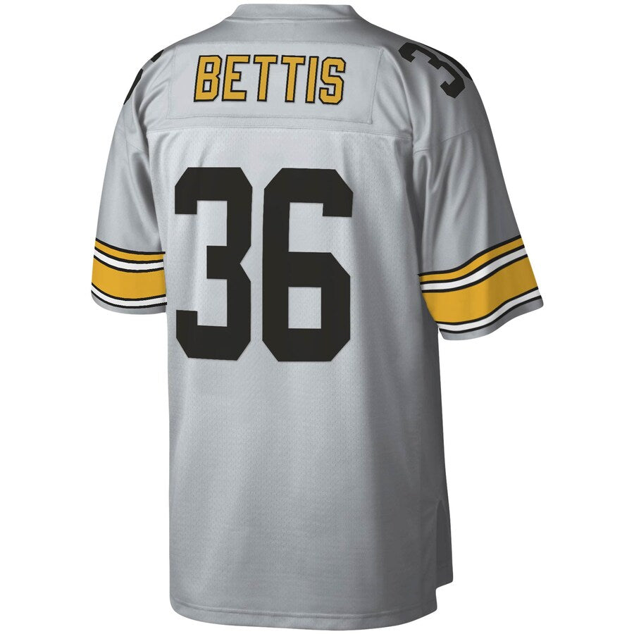 Pittsburgh Steelers Jerome Bettis Platinum 100 Legacy NFL jersey front view