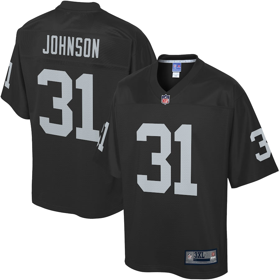 Las Vegas Raiders Isaiah Johnson Big Tall NFL jersey front view
