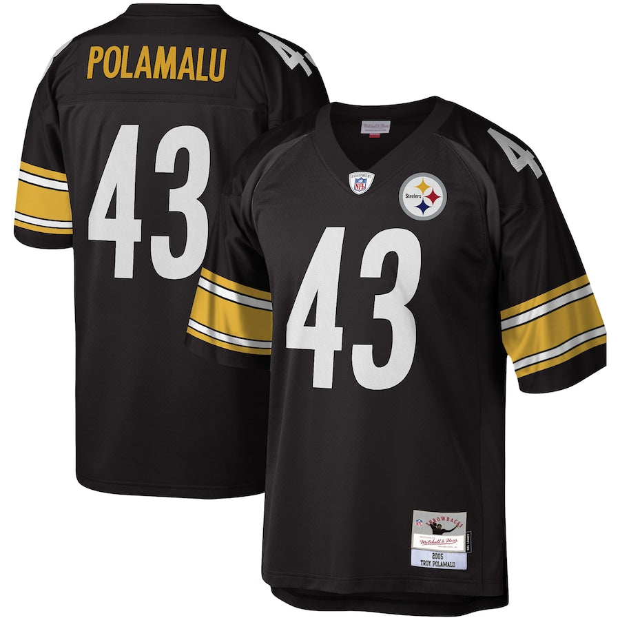 Pittsburgh Steelers Troy Polamalu Legacy NFL jersey front view