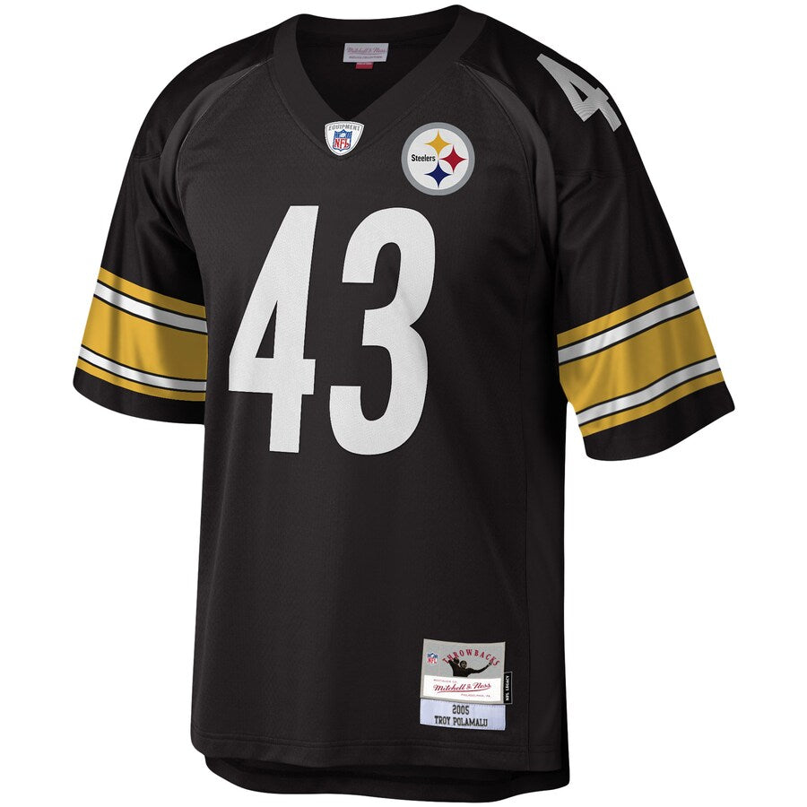 Pittsburgh Steelers Troy Polamalu Legacy NFL jersey front view