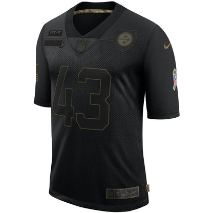 Pittsburgh Steelers Troy Polamalu Salute To Service NFL jersey front view