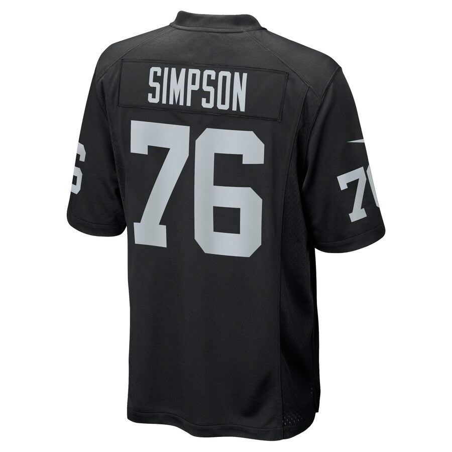 Las Vegas Raiders John Simpson NFL jersey front view