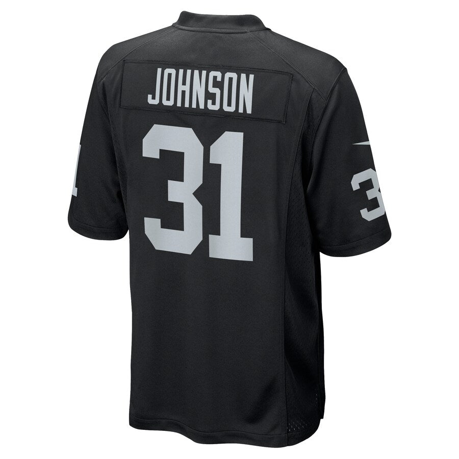 Las Vegas Raiders Isaiah Johnson NFL jersey front view