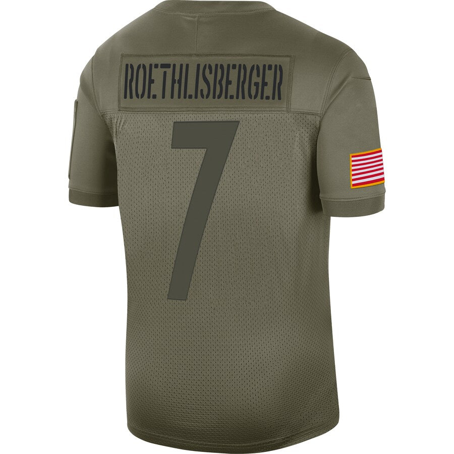 Pittsburgh Steelers Ben Roethlisberger Salute To Service NFL jersey front view