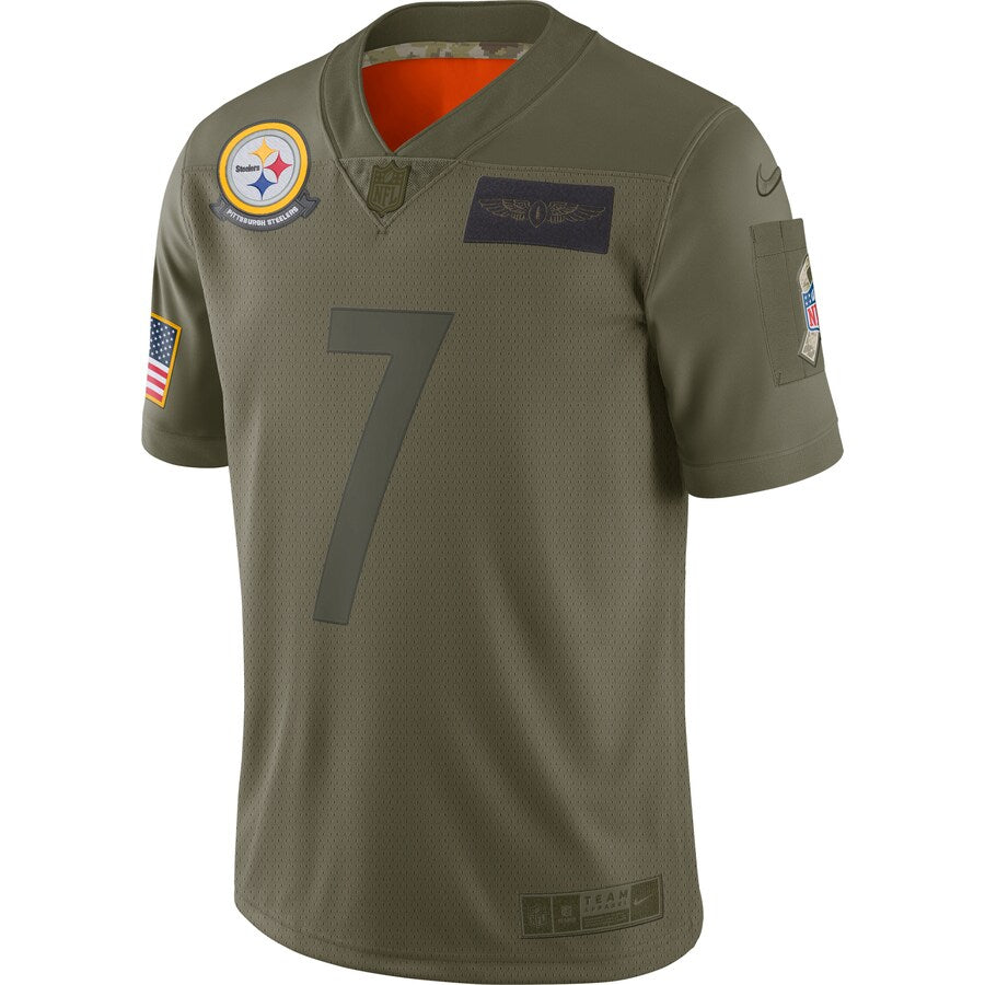 Pittsburgh Steelers Ben Roethlisberger Salute To Service NFL jersey front view
