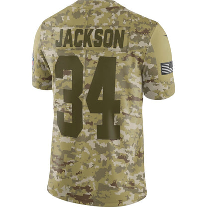 Las Vegas Raiders Bo Jackson Camo Salute To NFL jersey front view