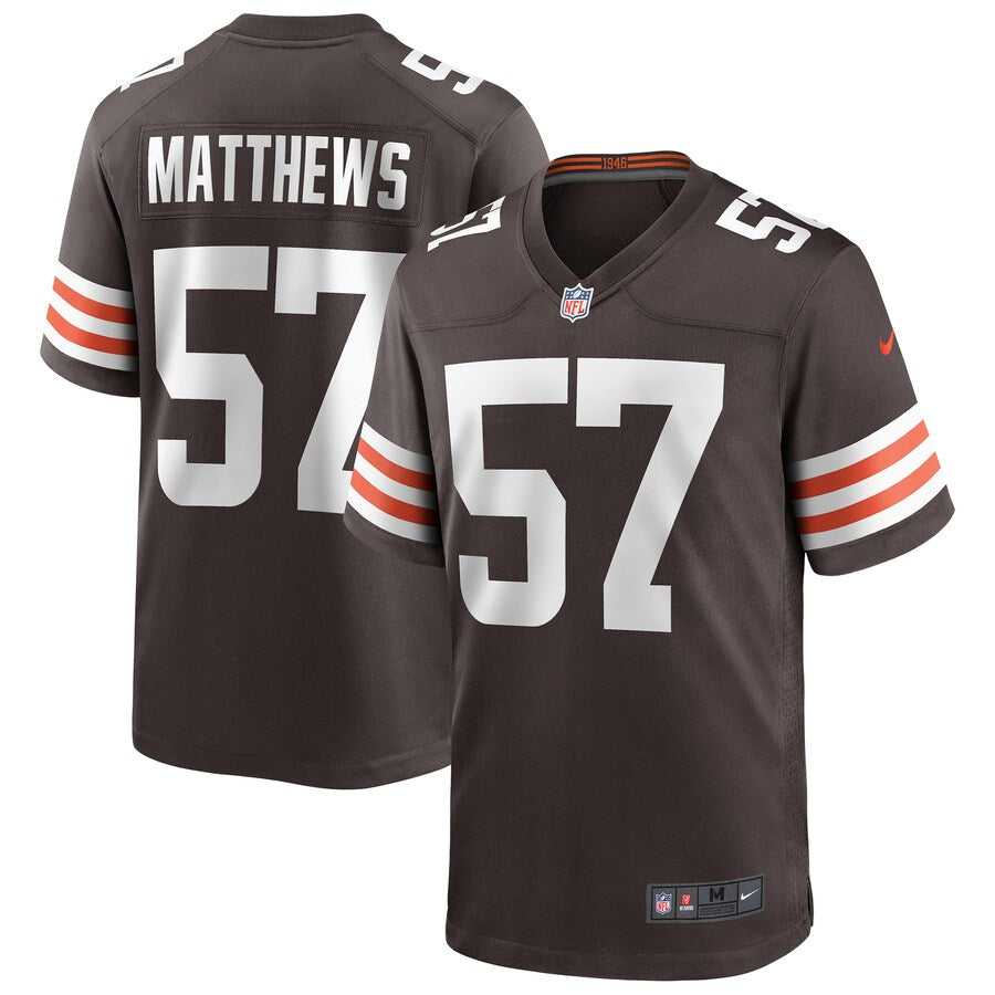 Cleveland Browns Clay Matthews NFL jersey front view