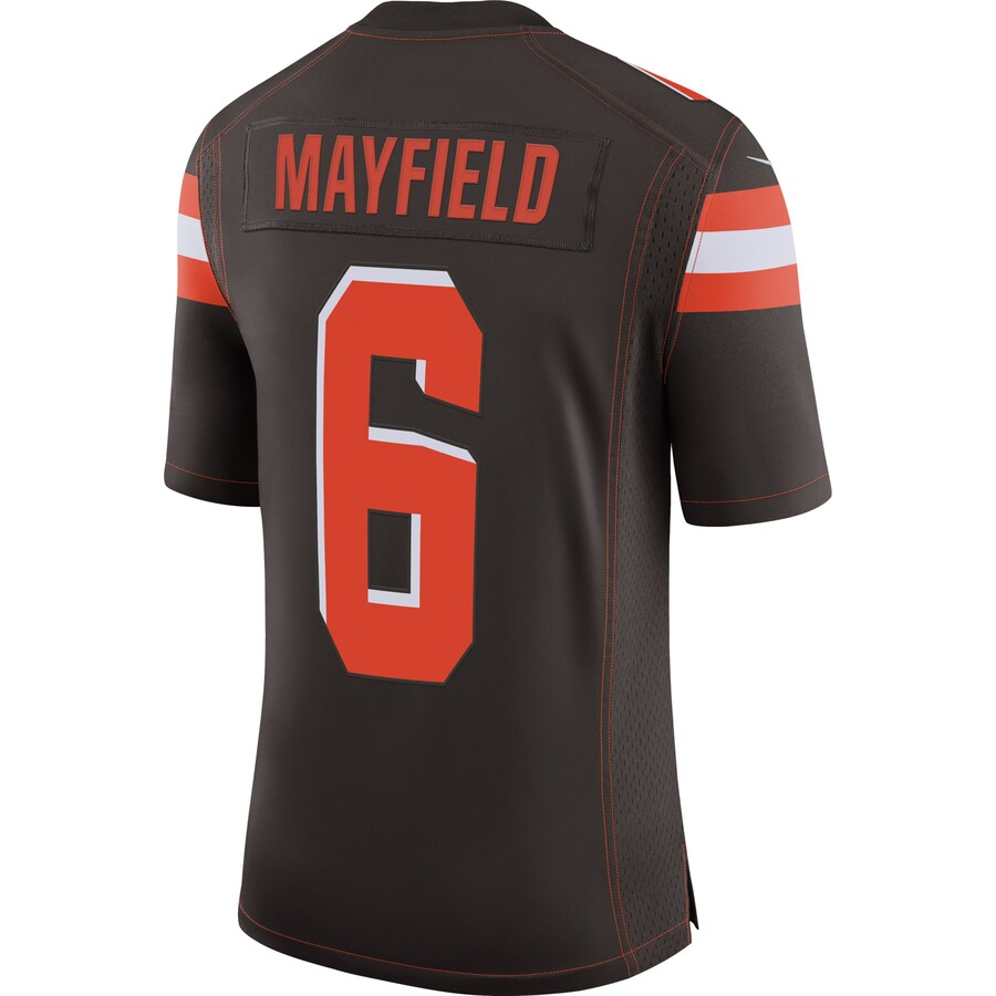 Cleveland Browns Baker Mayfield 100 NFL jersey front view