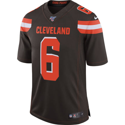 Cleveland Browns Baker Mayfield 100 NFL jersey front view