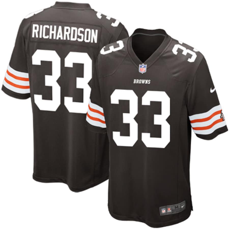 CLE HT Richardson Brown Game Jersey rtj football 6117