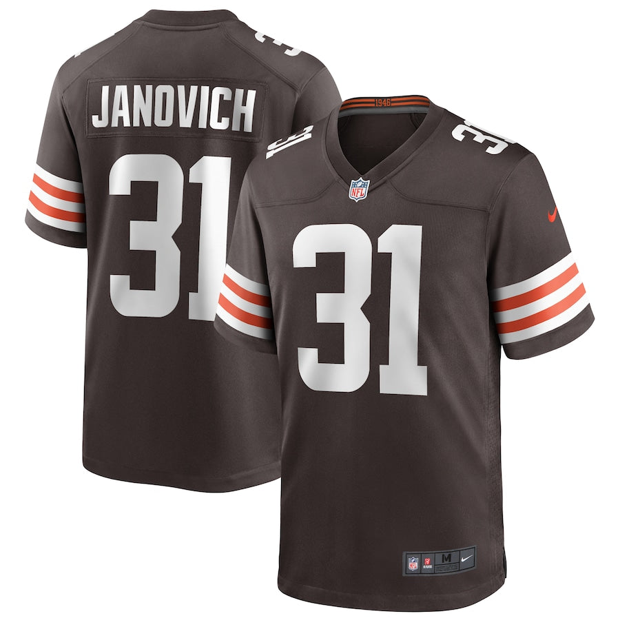 Cleveland Browns Andy Janovich Brown Game Jersey - retro stitched football jersey for Cleveland Browns fans