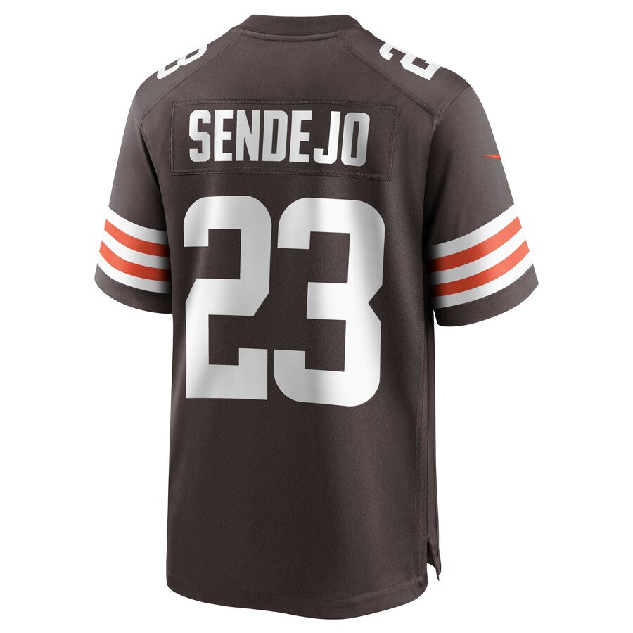 Cleveland Browns Andrew Sendejo Brown Game Jersey - retro stitched football jersey for Cleveland Browns fans