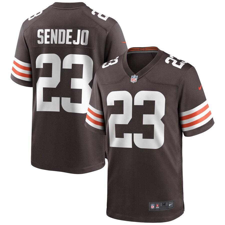 Cleveland Browns Andrew Sendejo Brown Game Jersey - retro stitched football jersey for Cleveland Browns fans