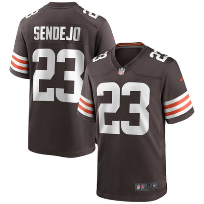 Cleveland Browns Andrew Sendejo Brown Game Jersey - retro stitched football jersey for Cleveland Browns fans