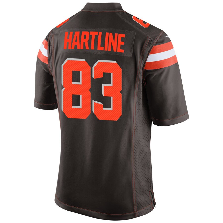 Cleveland Browns Brian Hartline Brown Game Jersey - retro stitched football jersey for Cleveland Browns fans