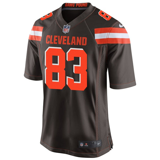 Cleveland Browns Brian Hartline Brown Game Jersey - retro stitched football jersey for Cleveland Browns fans