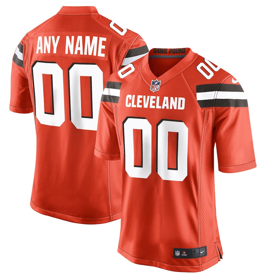 CLE s Orange Custom Game Jersey rtj football 6103