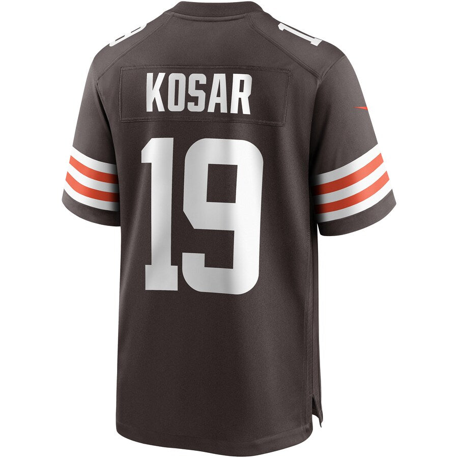 Cleveland Browns Bernie Kosar Brown Game Jersey - retro stitched football jersey for Cleveland Browns fans