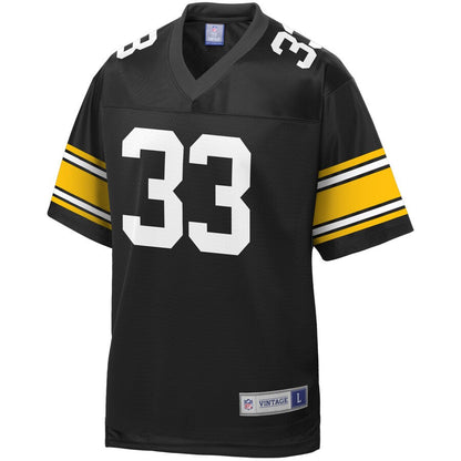 Pittsburgh Steelers Merril Hoge NFL Pro Line Black Jersey - retro stitched football jersey for Pittsburgh Steelers fans