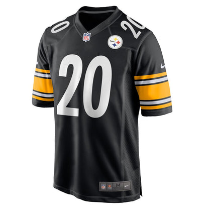 Pittsburgh Steelers Cameron Sutton Black Game Jersey - retro stitched football jersey for Pittsburgh Steelers fans