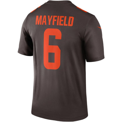 Cleveland Browns Baker Mayfield Brown Alternate Legend Jersey - retro stitched football jersey for Cleveland Browns fans
