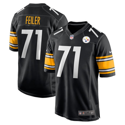 Pittsburgh Steelers Matt Feiler Black Game Jersey - retro stitched football jersey for Pittsburgh Steelers fans