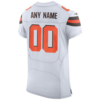 CLE White Speed Machine Elite Custom Jersey rtj football 6021